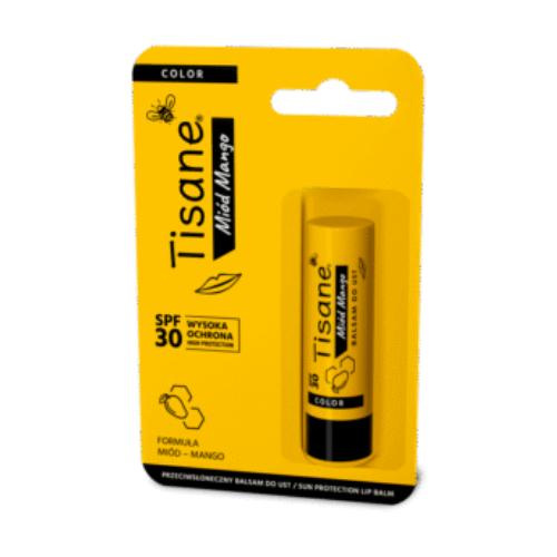 Miniaturka artykułu - Tisane Color Mi&oacute;d Mango Przeciwsłoneczny balsam do ust SPF 30, 5,1 g