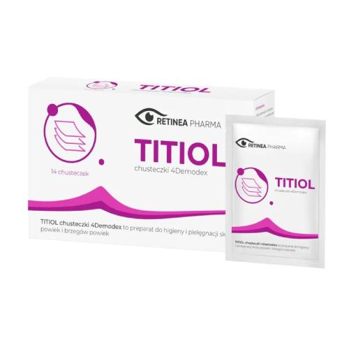 Titiol chusteczki do powiek 4Demodex, 14szt. USZKODZONE TEKTUROWE OPAKOWANIE