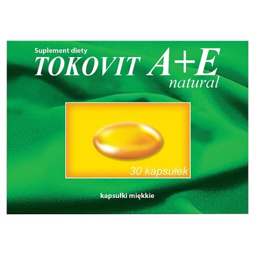 Miniaturka artykułu - Tokovit A+E Natural, 30 kaps. - suplement diety z witaminą A i E
