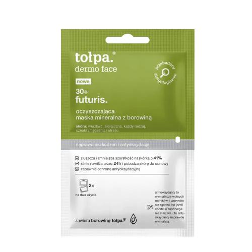 Miniaturka artykułu - TOŁPA DERMO FACE Futuris 30+ Maseczka oczyszczająca z minerałami, 2x6 ml