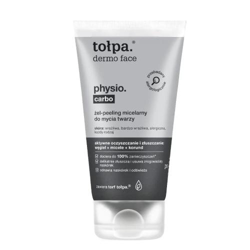 Miniaturka artykułu - TOŁPA DERMO FACE Physio Carbo Żel-peelinng micelarny do mycia twarzy, 150ml