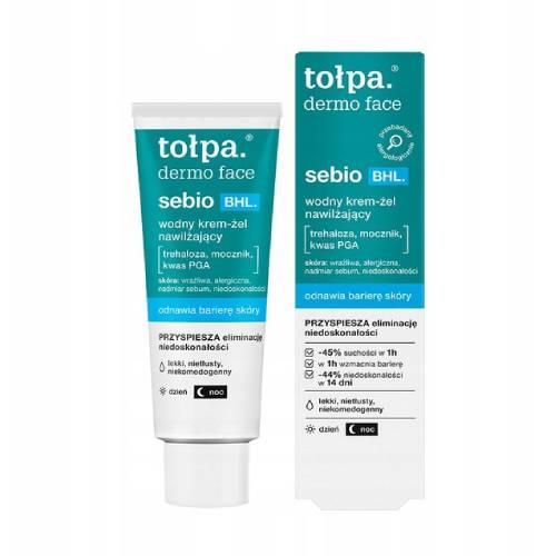 Miniaturka artykułu - TOŁPA Dermo Face Sebio BHL Wodny krem-żel nawilżający do twarzy, 40ml