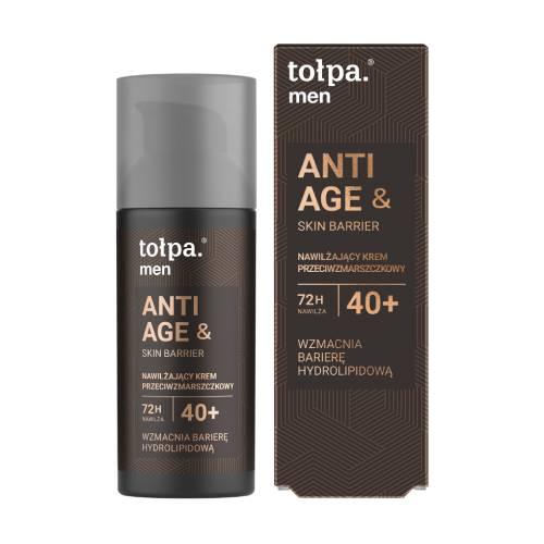 Miniaturka artykułu - Tołpa Men Anti Age & Skin Barrier 40+ Nawilżający krem przeciwzmarszczkowy, 50 ml