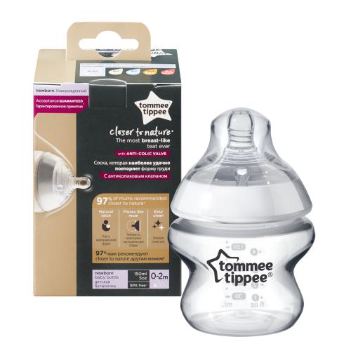 Miniaturka artykułu - Tommee Tippee Butelka newborn,150 ml 0m+