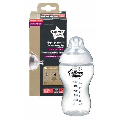 Miniaturka artykułu - Tommee Tippee Butelka + smoczek typu kaszka 6m+, 340 ml