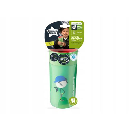 Miniaturka artykułu - Tommee Tippee Kubek termiczny EASIFLOW 360&deg;, 250 ml 12m+ zielony