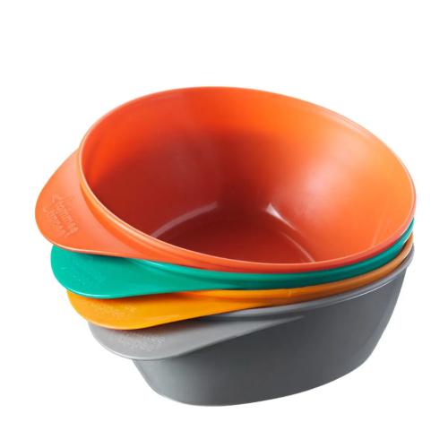 Miniaturka artykułu - Tommee Tippee Miseczka z unikalną tr&oacute;jkątną podstawą, 4szt.