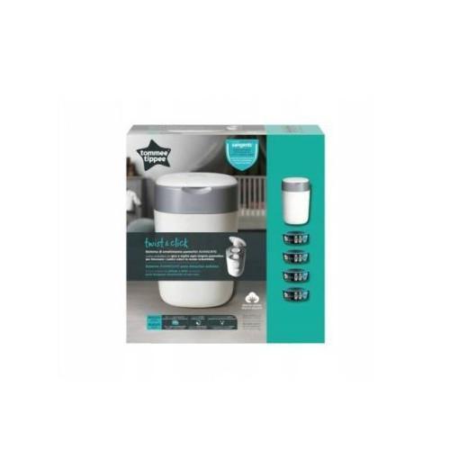 Miniaturka artykułu - Tommee Tippee Sangenic TEC  wkład 4-pak + POJEMNIK na zużyte pieluszki