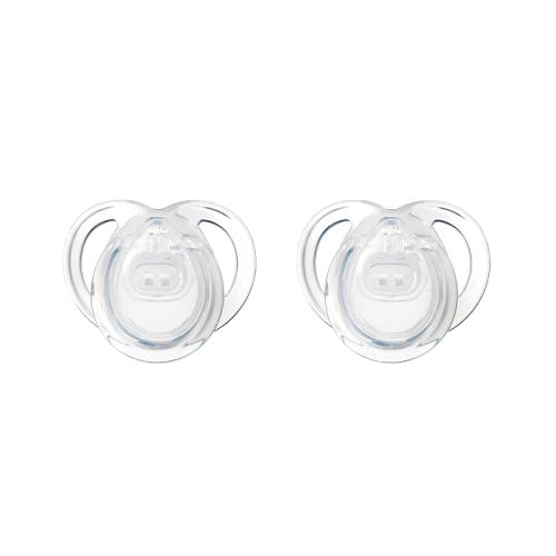 Miniaturka artykułu - Tommee Tippee Smoczek ANY TIME 0-6m przezroczysty, 2szt.