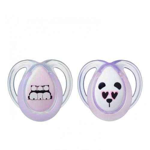 Miniaturka artykułu - Tommee Tippee Smoczek ANY TIME 0-6m r&oacute;ż/przezroczysty