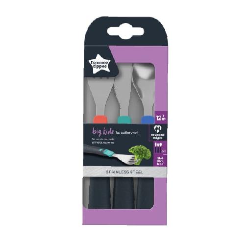Miniaturka artykułu - Tommee Tippee Sztućce metalowe Big Kid 12m+