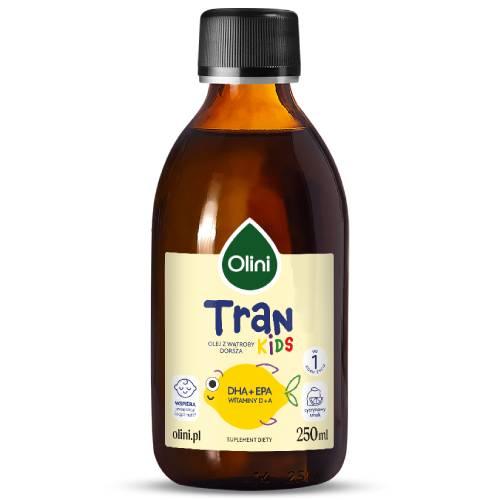 Miniaturka artykułu - Olini Tran o smaku cytrynowym, 250 ml