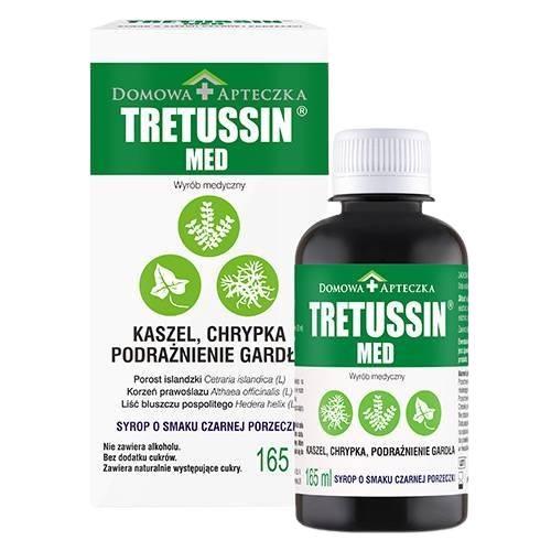 Miniaturka artykułu - Tretussin Med Syrop o smaku czarnej porzeczki, 165ml