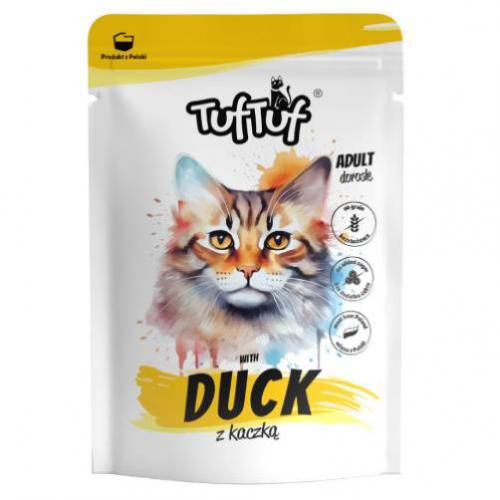 Miniaturka artykułu - TufTuf Mokra karma dla kota z kaczką (dorosły), 300 g