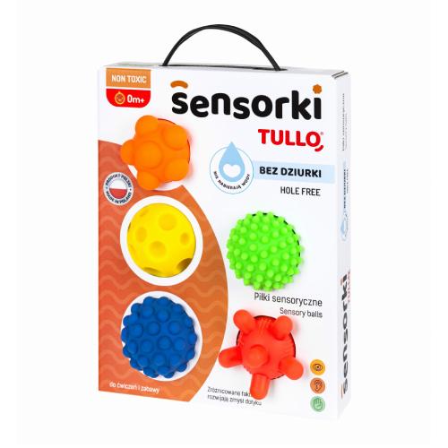 Miniaturka artykułu - TULLO Piłeczki sensoryczne Sensorki Bez dziurki, 5szt. (418)