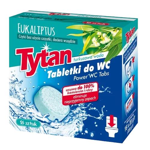 Miniaturka artykułu - Tytan Power WC Tabs Tabletki do WC Eukaliptus, 16 szt.