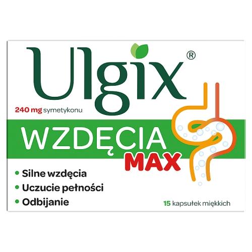 Miniaturka artykułu - Ulgix Wzdęcia Max, 15 kaps.