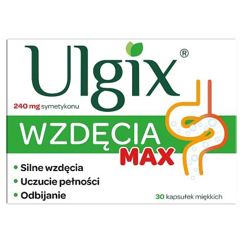 Miniaturka artykułu - Ulgix Wzdęcia Max, 30 kapsułek