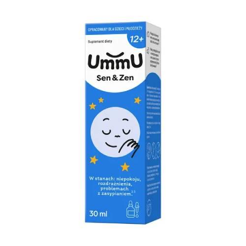 Miniaturka artykułu - UmmU Sen & Zen 12+ krople, 30 ml  - dla dzieci i młodzieży
