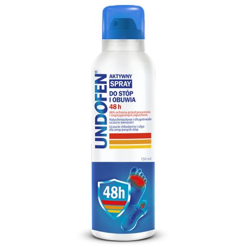 Miniaturka artykułu - Undofen Aktywny spray do st&oacute;p i obuwia, 150 ml