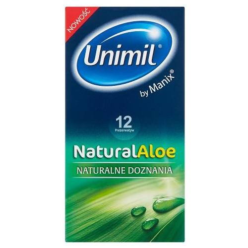 Miniaturka artykułu - UNIMIL NaturalAloe Prezerwatywy, 12szt.
