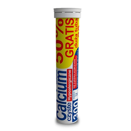 Miniaturka artykułu - UNIPHAR Calcium 300 Hypoalergiczne, 20 tabletek musujących
