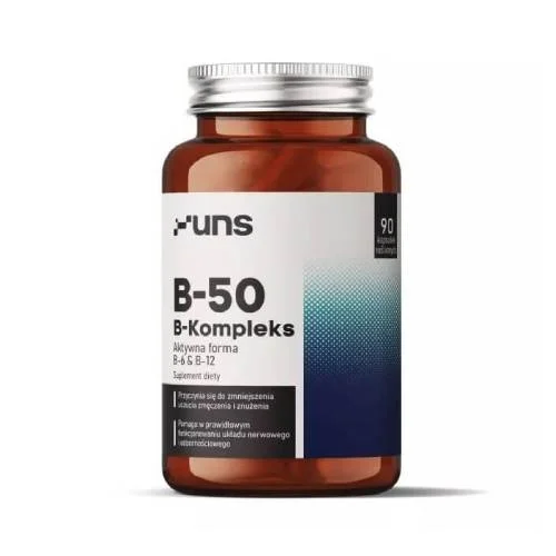 Miniaturka artykułu - UNS B-50 Witamina B Kompleks, 90 kaps.