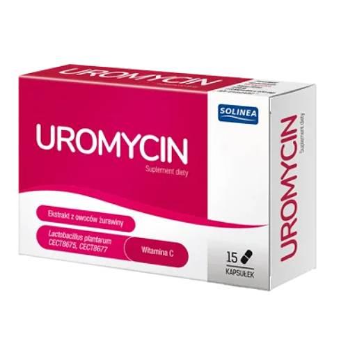 Miniaturka artykułu - Uromycin, 15kaps KR&Oacute;TKA DATA 30.09.2022