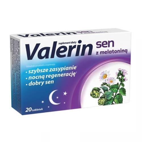 Miniaturka artykułu - VALERIN Sen z melatoniną, 20 tabletek