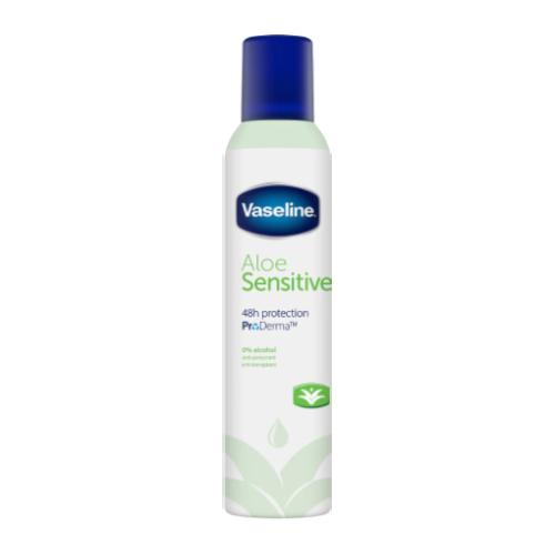 Miniaturka artykułu - Vaseline Aloe Sensitive Antyperspirant w sprayu, 250ml