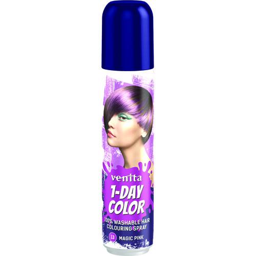 Miniaturka artykułu - VENITA 1-Day Color Koloryzujący spray do włos&oacute;w Magiczny R&oacute;ż, 50ml