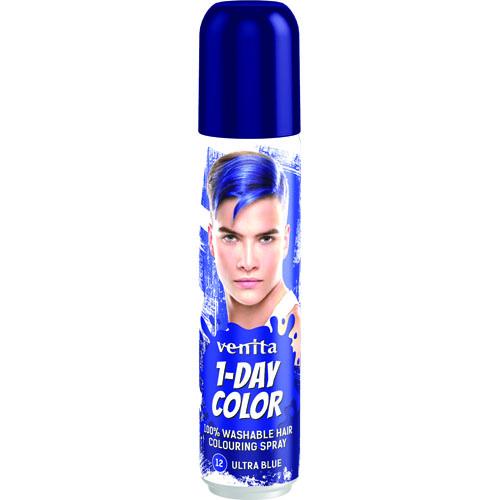 Miniaturka artykułu - VENITA 1-Day Color Koloryzujący spray do włos&oacute;w Szafirowy Błękit, 50ml