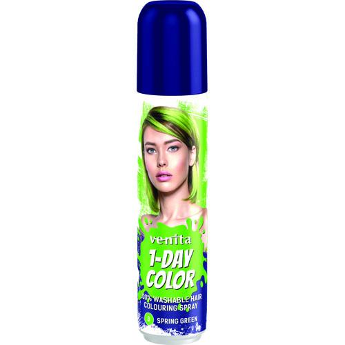 Miniaturka artykułu - VENITA 1-Day Color Koloryzujący spray do włos&oacute;w Wiosenna Zieleń, 50ml