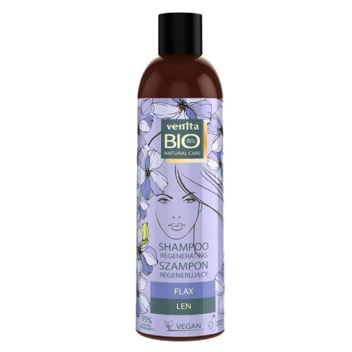 Miniaturka artykułu - VENITA Bio Len Regenerujący szampon do włos&oacute;w, 300ml