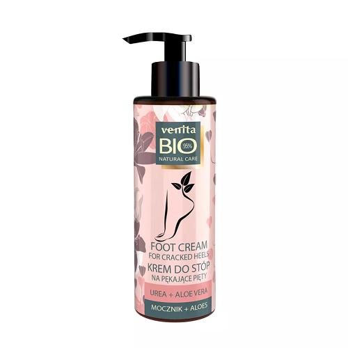 Miniaturka artykułu - VENITA BIO NATURAL CARE Krem do st&oacute;p na pękające pięty Mocznik + Aloes, 100ml