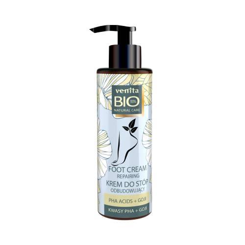 Miniaturka artykułu - VENITA BIO NATURAL CARE Odbudowujący krem do st&oacute;p Kwasy PHA + Goji, 100 ml