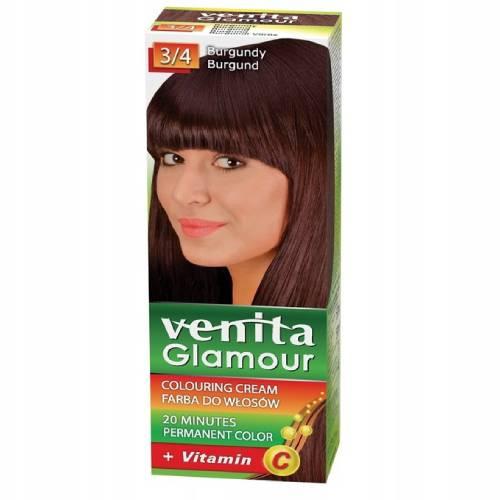 Miniaturka artykułu - VENITA GLAMOUR Farba do włos&oacute;w, 3/4 Burgund