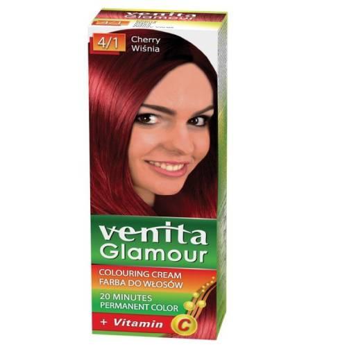 Miniaturka artykułu - VENITA GLAMOUR Farba do włos&oacute;w, 4/1 Wiśnia
