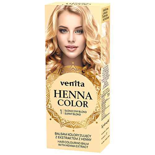 Miniaturka artykułu - VENITA Henna Color balsam koloryzujący z ekstraktem z henny 1 Słoneczny Blond, 75ml