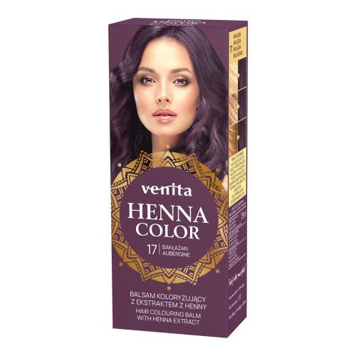 Miniaturka artykułu - VENITA Henna Color balsam koloryzujący z ekstraktem z henny - 17 Bakłażan, 75ml USZKODZONE TEKTUROWE OPAKOWANIE 