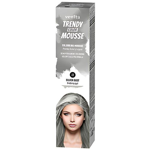 Miniaturka artykułu - VENITA Trendy Color Mousse Pianka koloryzująca do włos&oacute;w 11 Srebrny Pył, 75ml