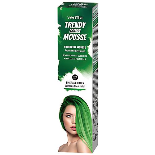 Miniaturka artykułu - VENITA Trendy Color Mousse Pianka koloryzująca do włos&oacute;w 37 Szmaragdowa Zieleń, 75ml