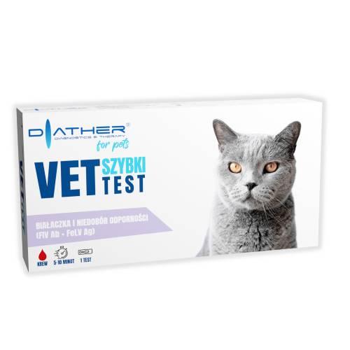 Miniaturka artykułu - VET-TEST Białaczka i niedob&oacute;r odporności (FIV Ab+FelV Ag), 1 sztuka