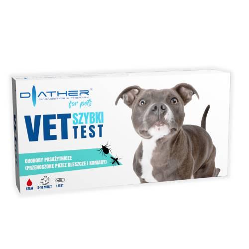 Miniaturka artykułu - VET-TEST Choroby pasożytnicze (przenoszone przez kleszcze i komary), 1 sztuka