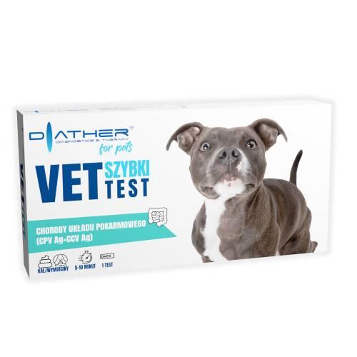 Miniaturka artykułu - VET-TEST Choroby układu pokarmowego (CPV Ag+CCV Ag), 1 sztuka