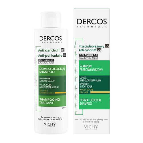 Miniaturka artykułu - Vichy Dercos DS Szampon przeciwłupieżowy do włos&oacute;w suchych, 200 ml