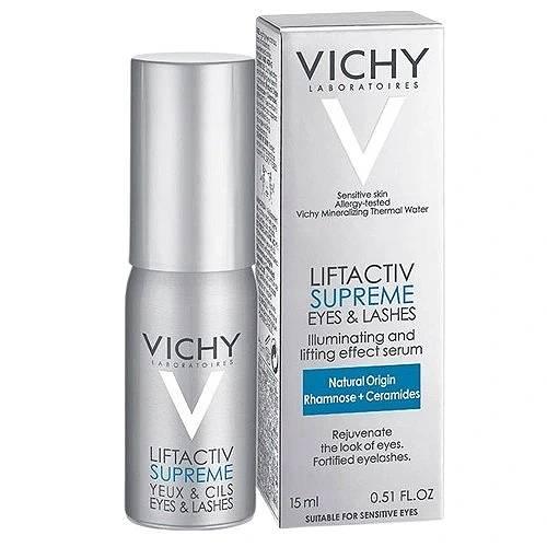 Miniaturka artykułu - VICHY LIFTACTIV Serum 10 przeciwzmarszczkowe serum pod oczy, wzmacniające rzęsy - 15 ml