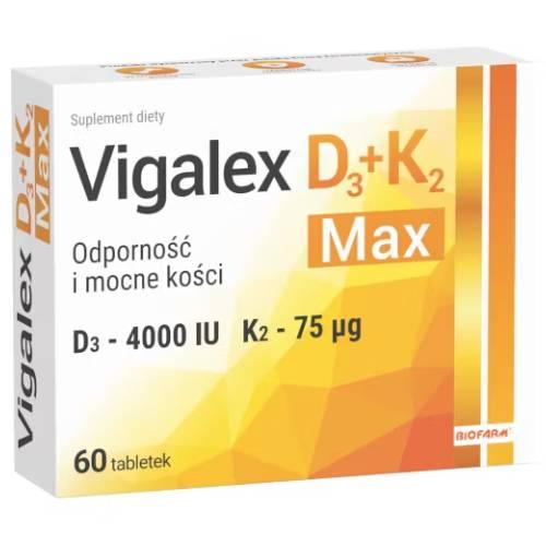 Miniaturka artykułu - Vigalex D3+K2 Max, 60 tabl.  