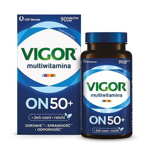 Miniaturka artykułu - VIGOR Multiwitamina ON 50+, 90 tabletek