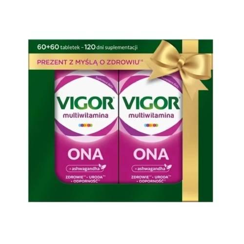Zestaw Vigor Multiwitamina ONA, 60 tabl. + 60 tabl. - suplement diety dla kobiet
